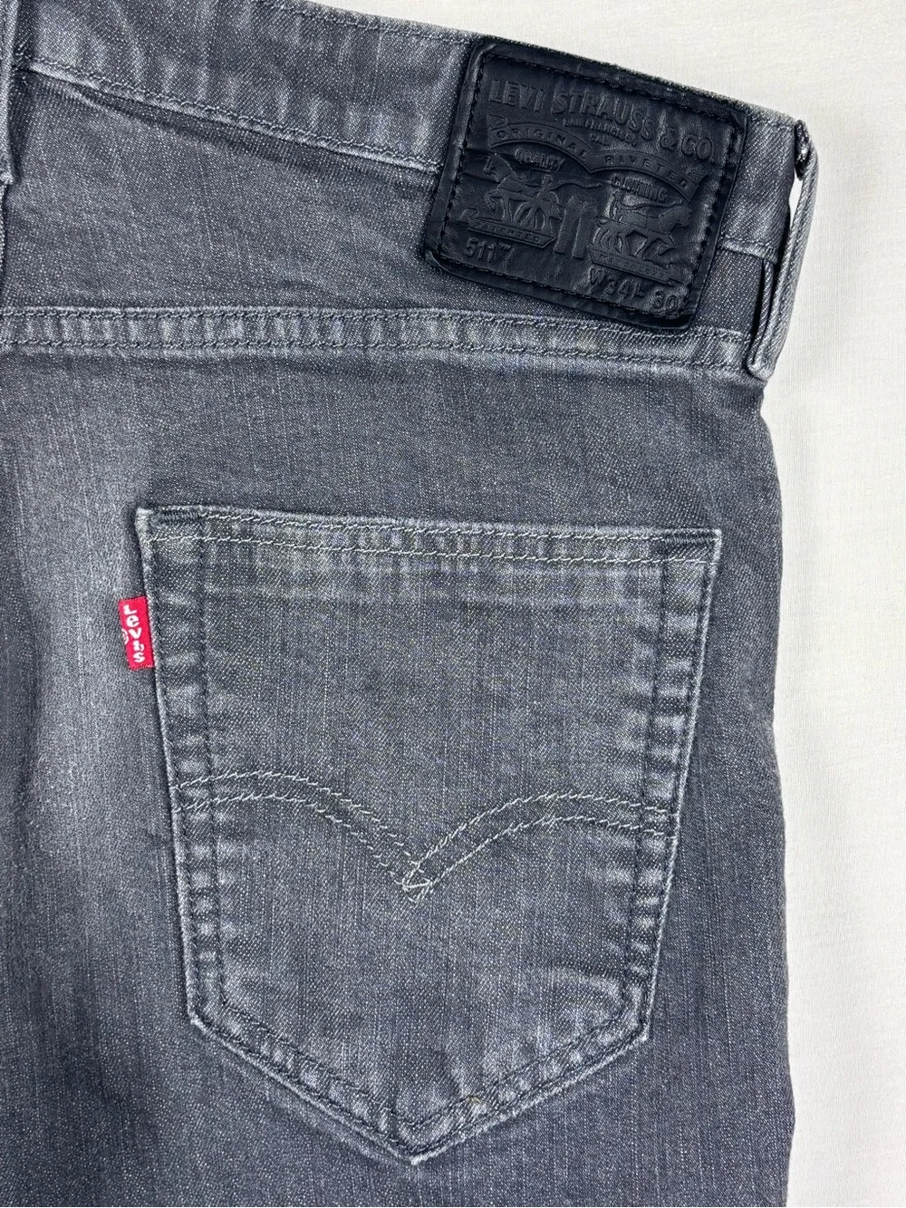 Levi’s 511 Slim Fit Gray Stretch Jeans Men’s 34x30 Garment Dyed Denim